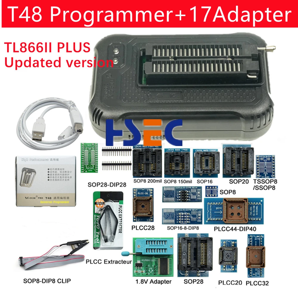 TL866A II PLUS PROGRAMMER + سوكيت100 T48