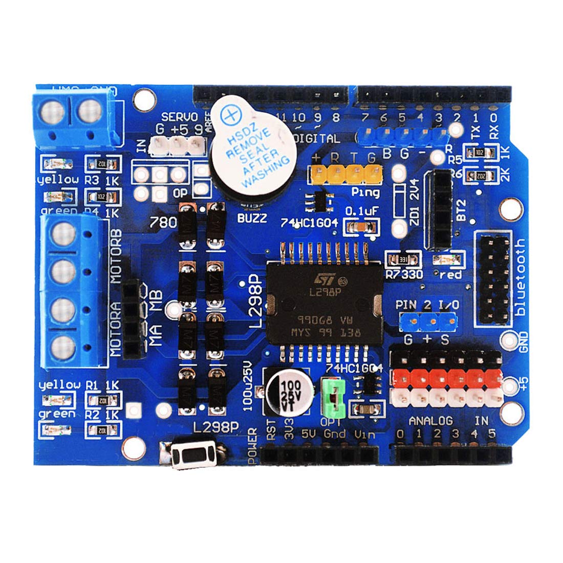 O5 l298p motor shield لوحة توسعة