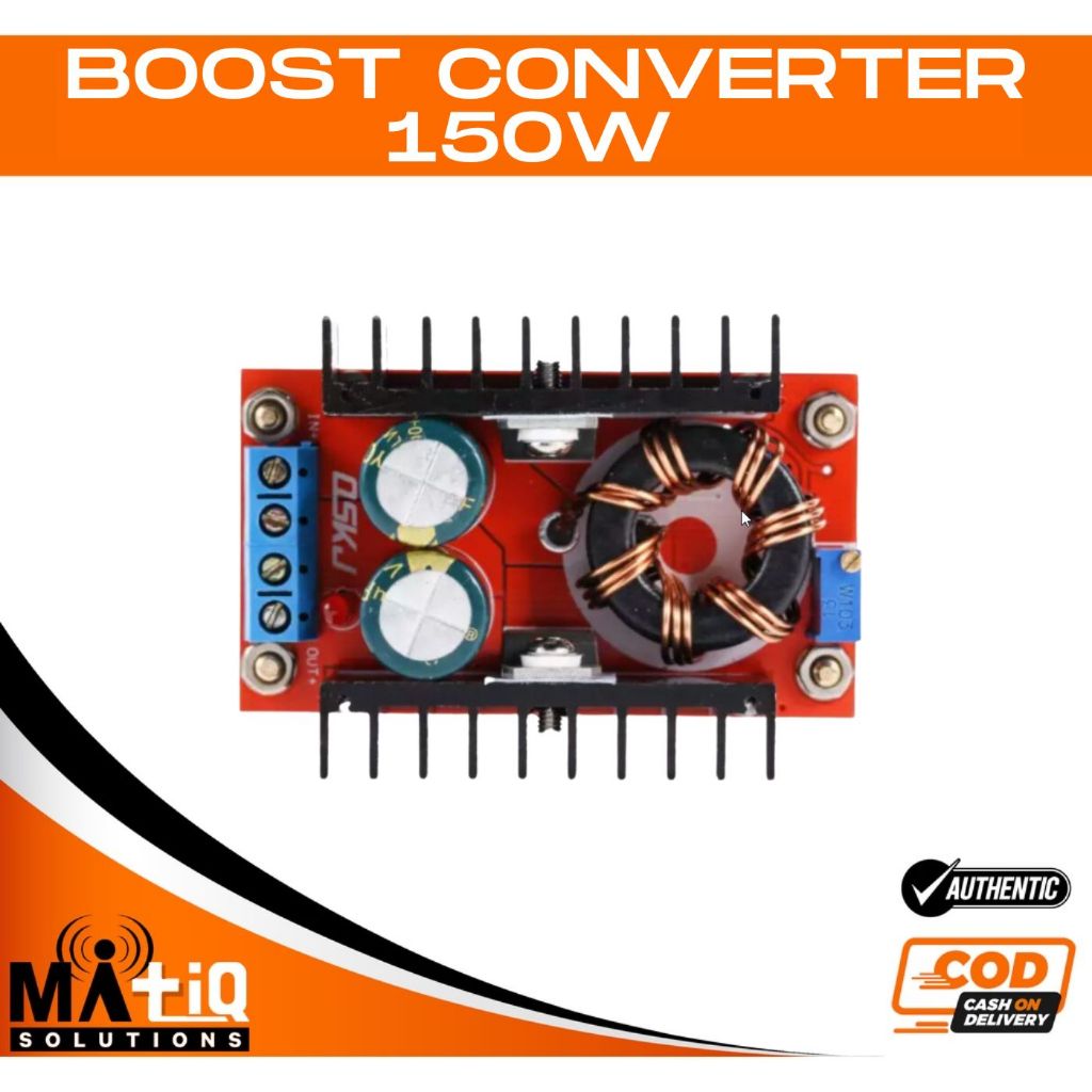D5 150W Boost Converter DC-DC 10- 32V to 12-35V Step Up Voltage Charger Module
