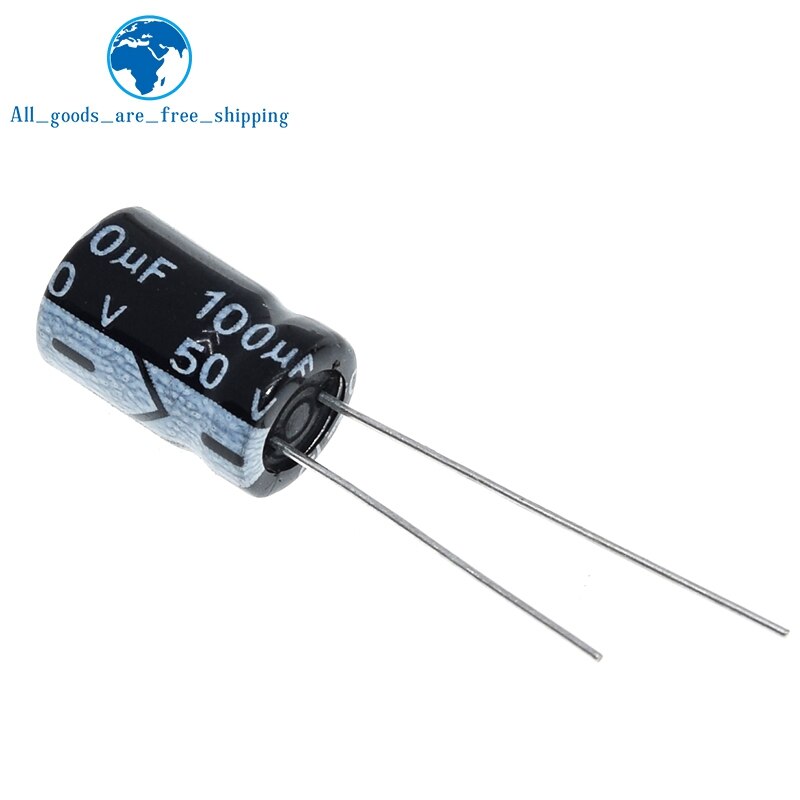 50v100uF Electrolytic Capacitor مكثف كيميائي