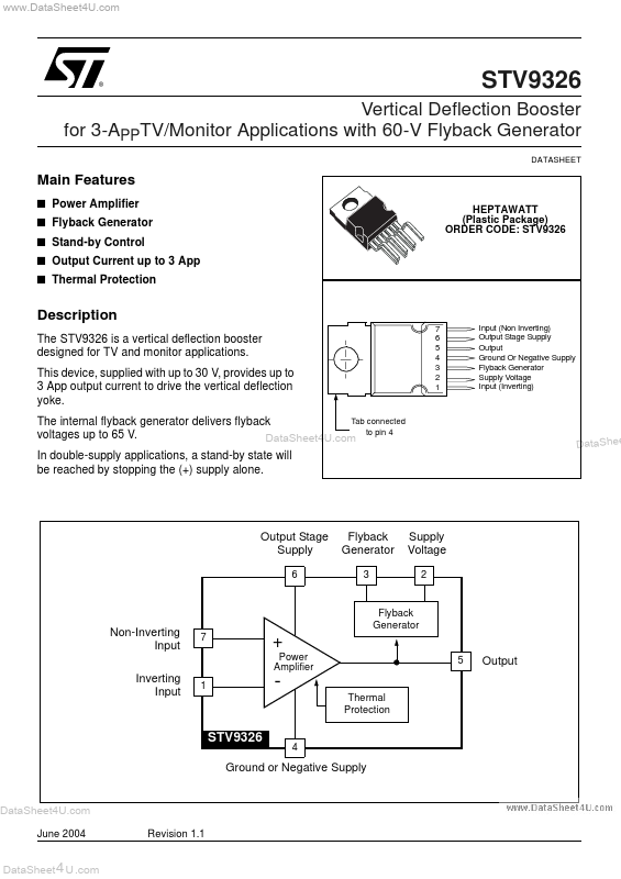 VG3  STV9326 Vertical IC