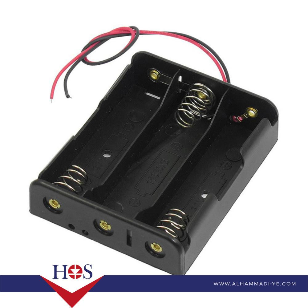 18650 Cell Box قاعدة بطاريات 18650 ثلاثية