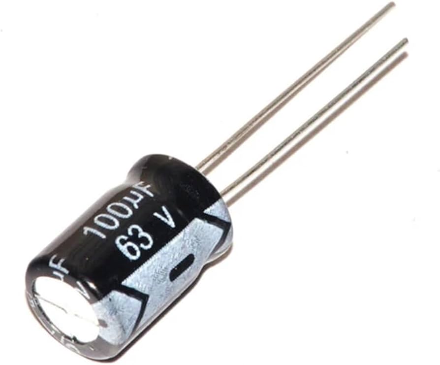 63v100uF Electrolytic Capacitor مكثف كيميائي