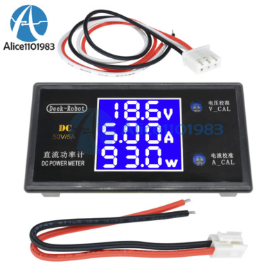 Y9 DC 0-50v 250w Voltmeter LCD مقياس رقمي ذكي متعدد الوظائف