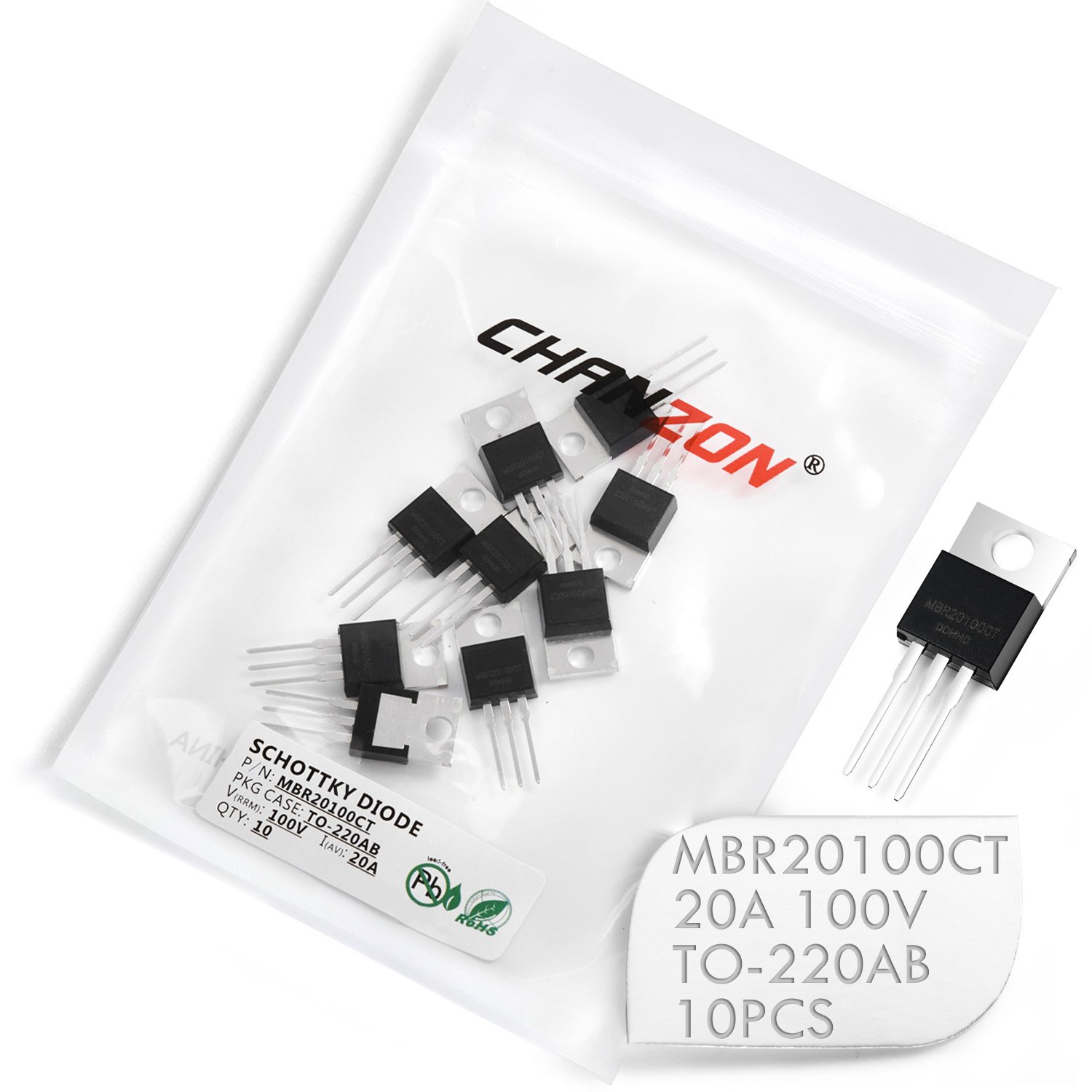 XY2 MBR20100CT Schottky diode 100v 20a