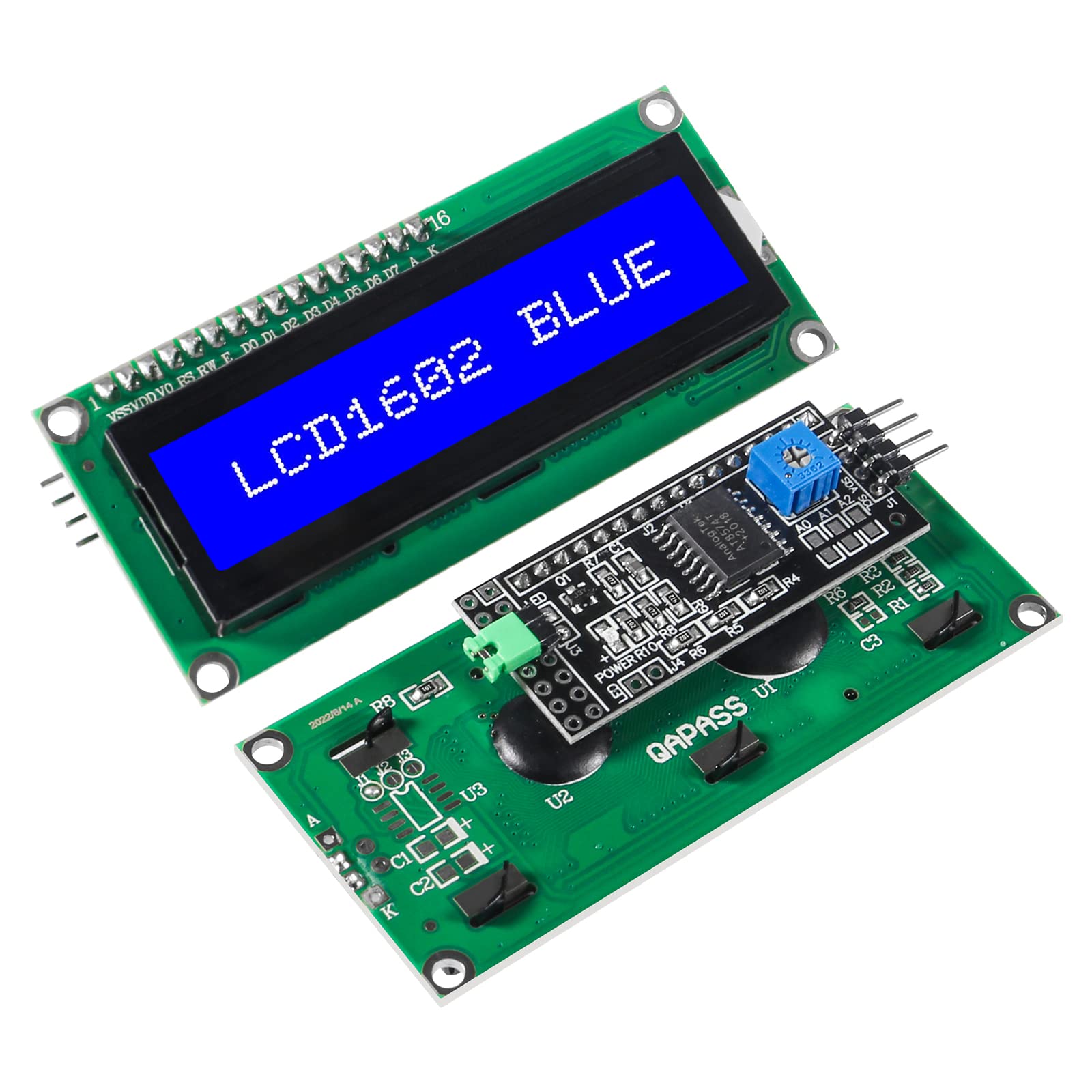 F5 LCD1602 with i2c Blue Backlight شاشة إل سي دي