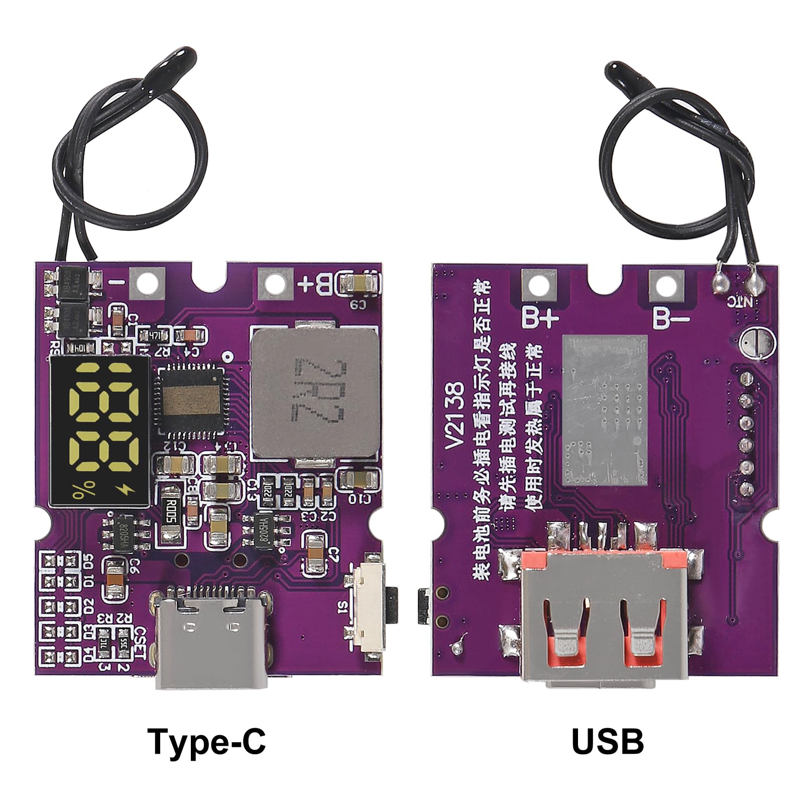 M14 USB to type-c v2138 +ntc 22.5W Power Bank  PD/QC لوحة باور بانك