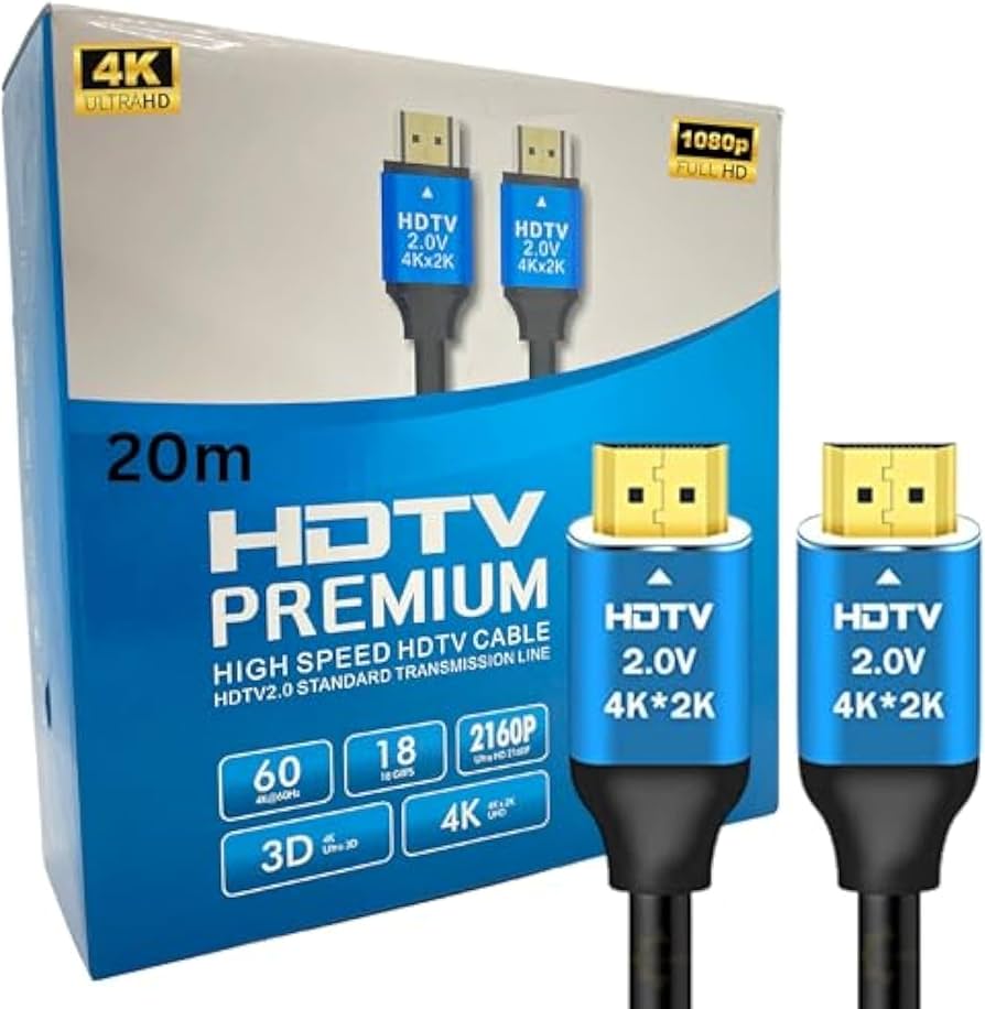 كابل HDMI 4K اصدار 2.0v بطول 20 متر