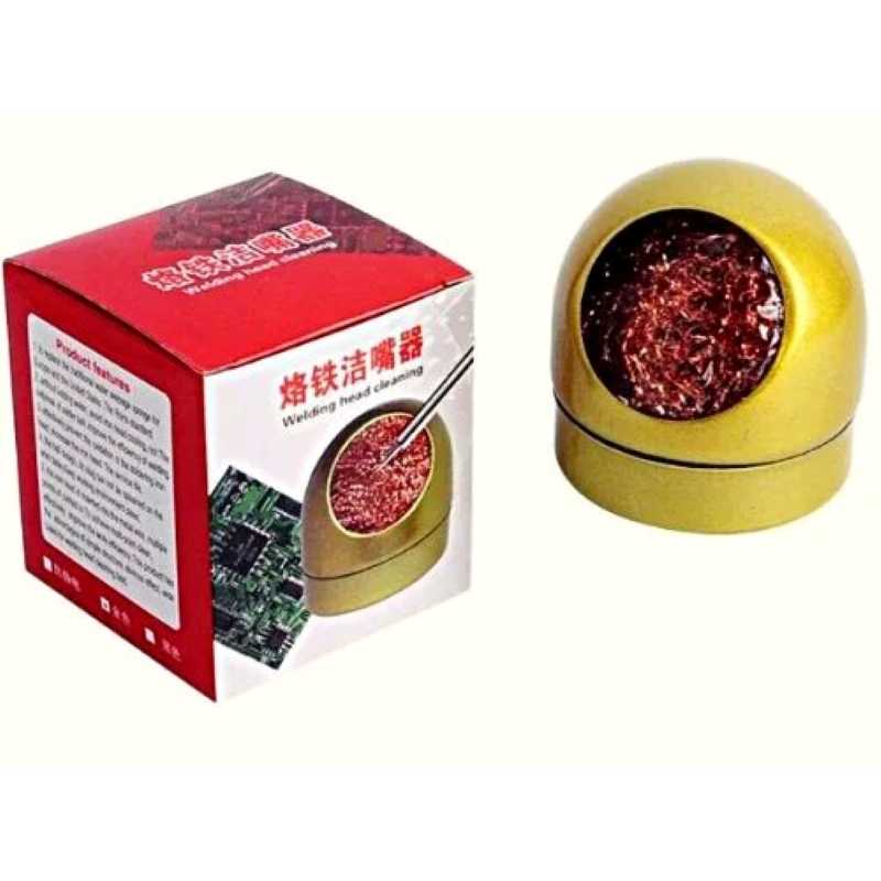 نظف رأس كاوية لحام ليفة نحاس مع قاعدة welding Tip Cleaner jzq-599b
