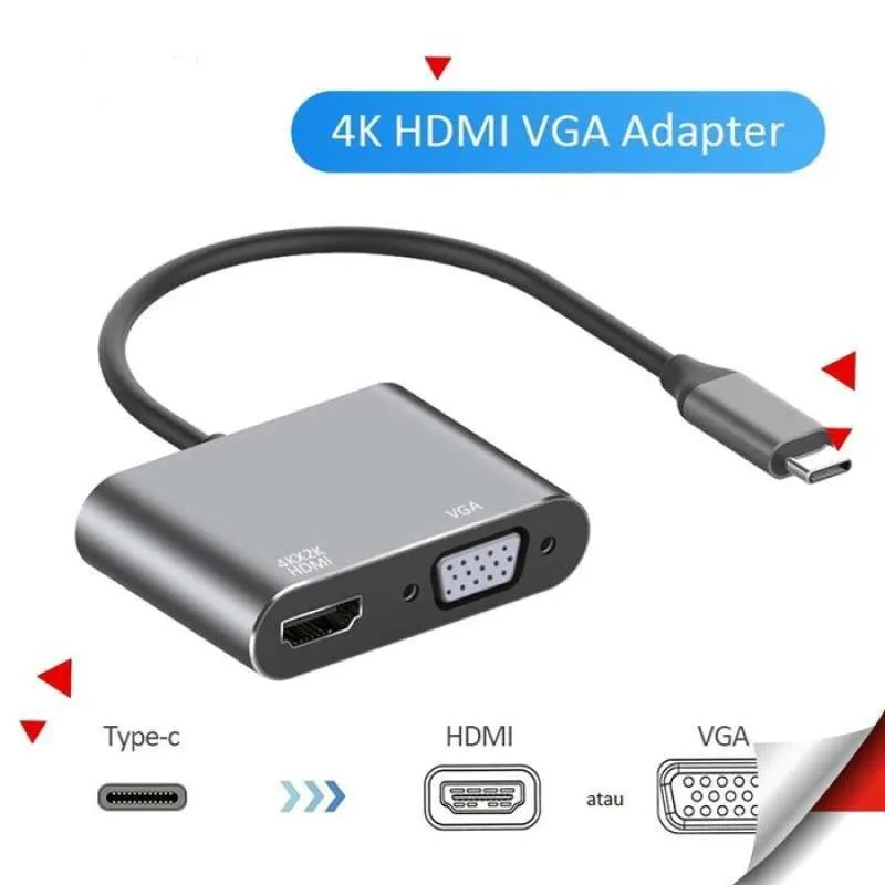 TYPE-c to vga hdmi 2in1 (4k X 2K)