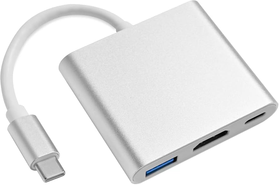 Type-C to HDMI 4K / USB 3.0 / Type-C PD Adapter (3 in 1) HC-04B تحويلة