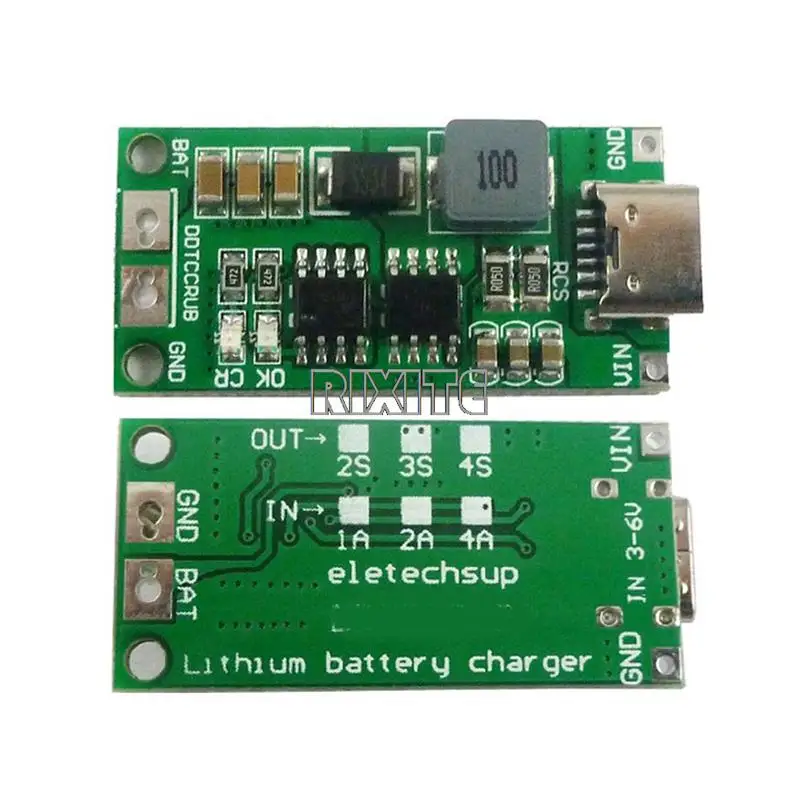 v8 2S 8.4V Step-Up Boost Li-ion Battery Charger Module (Type-C) لوحة شحن بطاريات ليثيوم