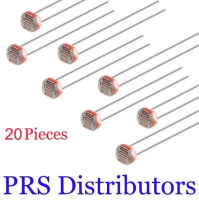 L1 Hermetic Light dependent 20-30k 5mm resistor ldr  مقاومة متغيرة بالضوء