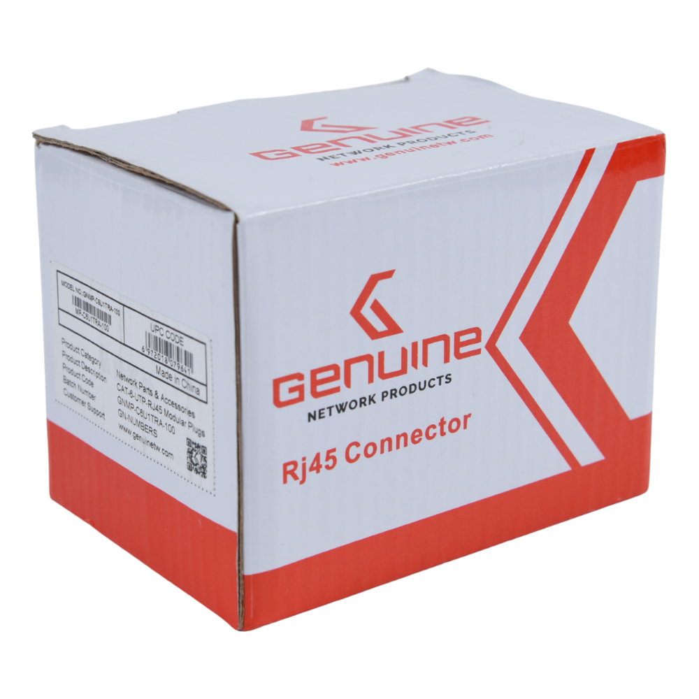 Rj45 CAT6 through utp  فيشه    BOX 100 PCS