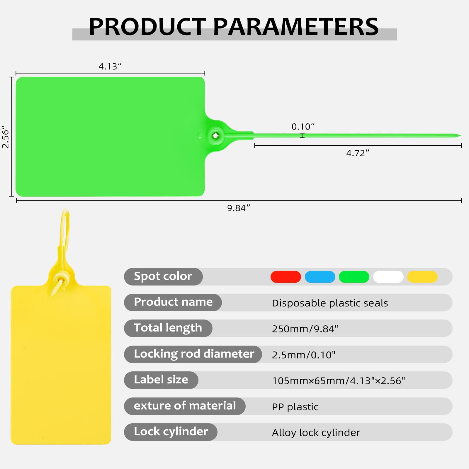 LABELS PLASTIC 3.3MM/2.5mm *100