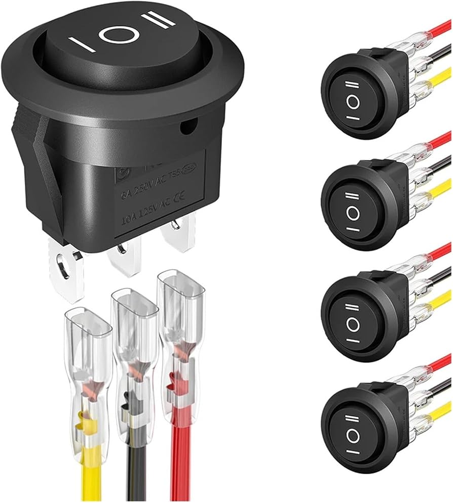 مفتاح كهربائي دائري (ON-OFF-ON)/(ON-OFF) KCD1 Switch