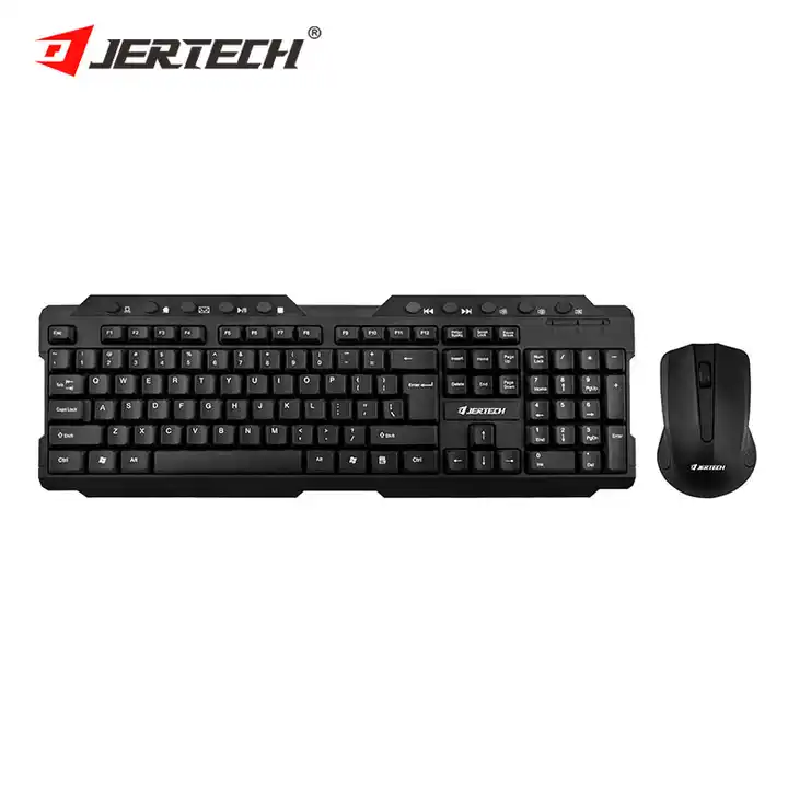 كيبورد و ماوس ليزري  keyboard +mouse wireless KM200 - شركة JERTECH