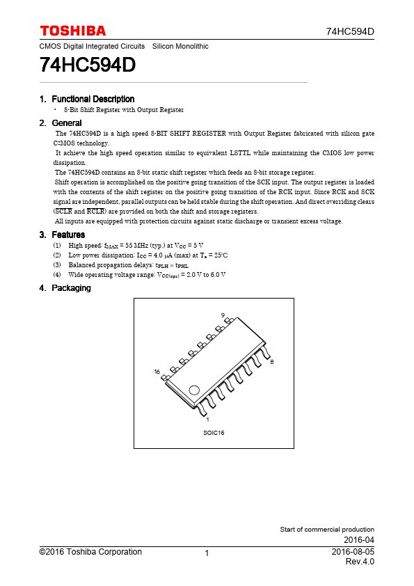 SJ11-74HC594D SMD