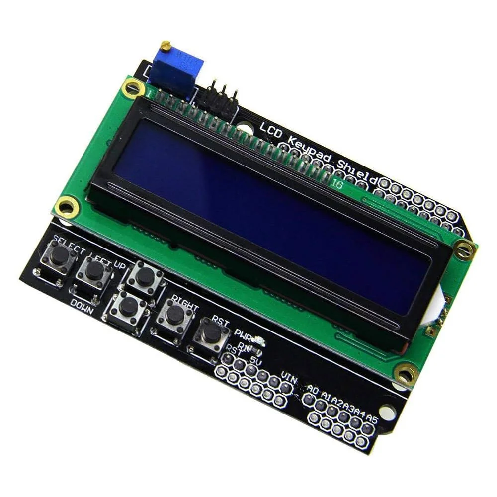 F3 1602 LCD Board Keypad Shield Blue Backlight شيلد شاشة مع لوحة مفاتيح