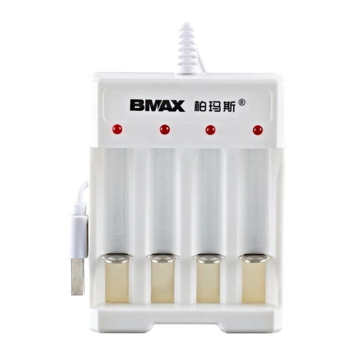 شحن 4 charger slots usb b-04  aa/aaa
