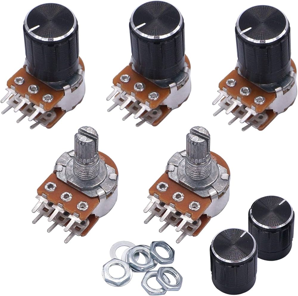 S9 Potentiometer 5K 6pin مقاومة متغيرة