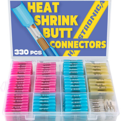 330PCS heat shrink butt connenctors