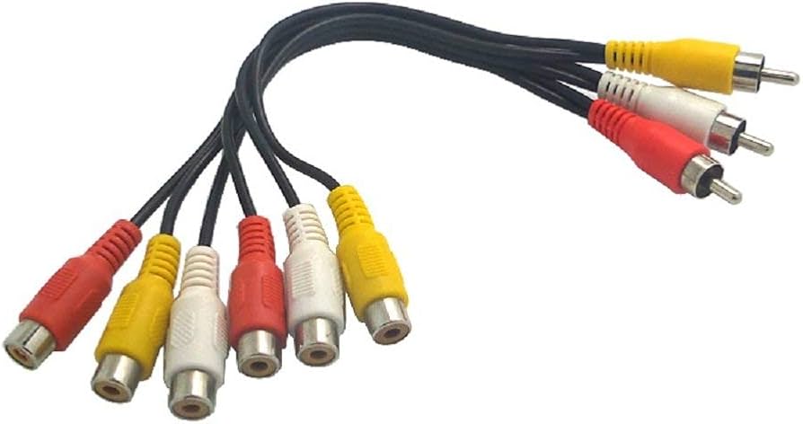 تحويلة صوت triple rca female to female