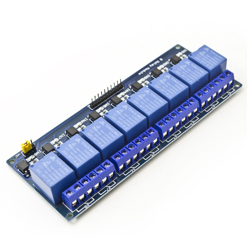 J8 8 Channel Relay Module with light coupling 5V وحدة ريلي ثماني القناة