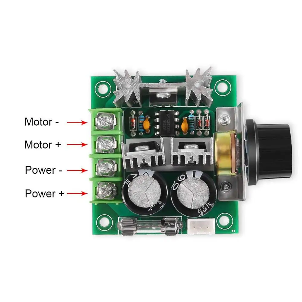 X12  12V-40V 10A PWM SPEED CONTROLLER تحكم فى سرعة محرك