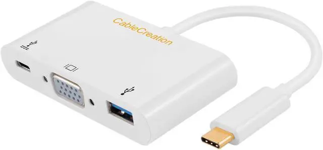 Type-C to HDMI and VGA Adapter (3 in 1) تحويلة