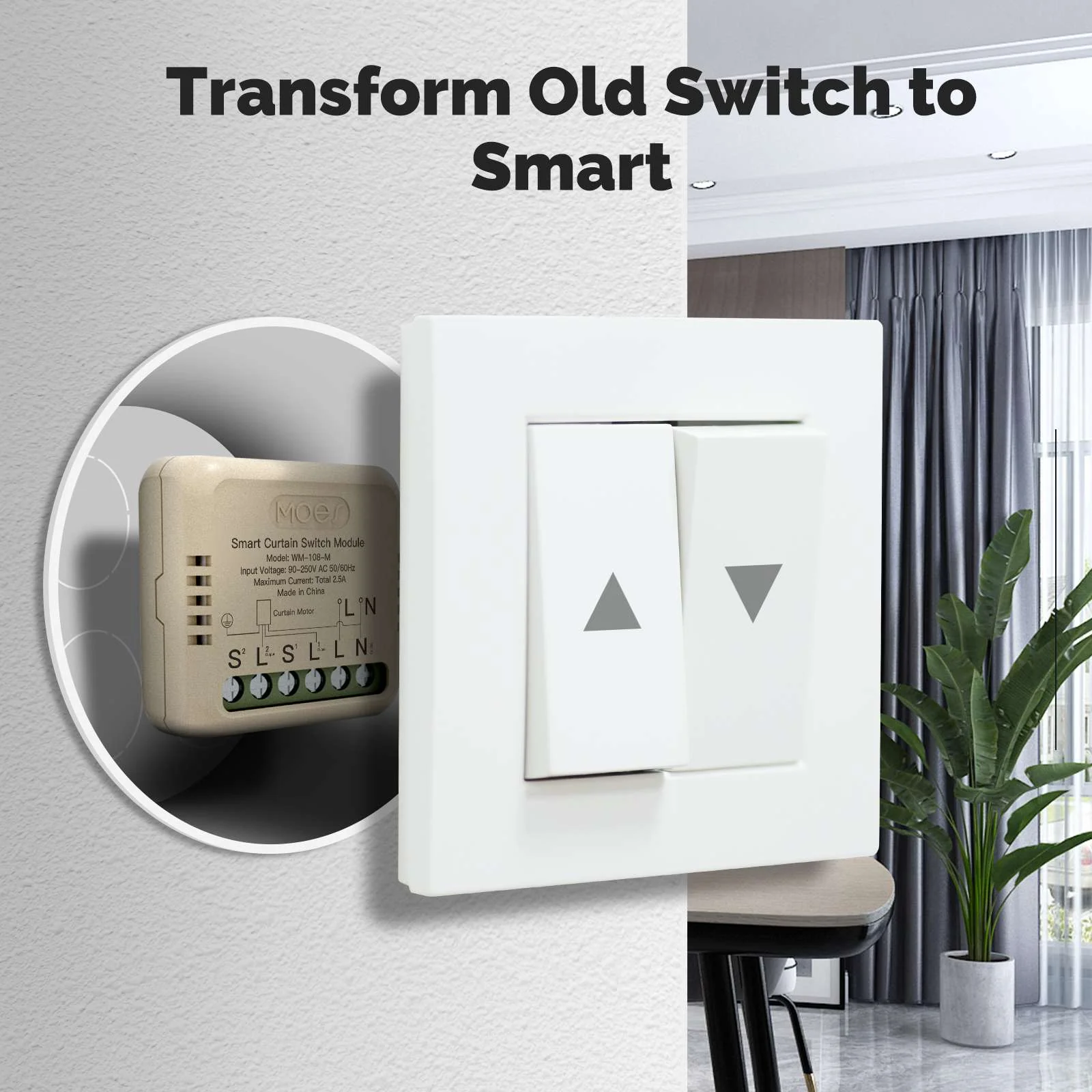 smart cotrol with remot for app smart /curtain module