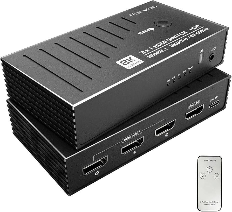 8k hdmi switch remot 4k 3in1