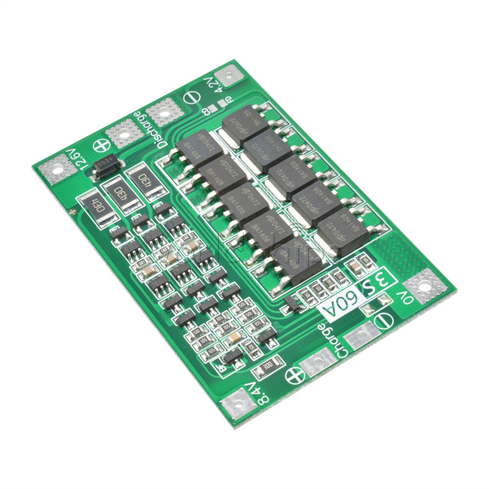 SP6 3S 60A Li-ion BMS Battery Protection for 18650 لوحة حماية بطاريات لثلاثة خلايا