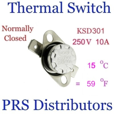 VV15  Thermostat KSD301 240C 250V 10A  ثرموستات حراري
