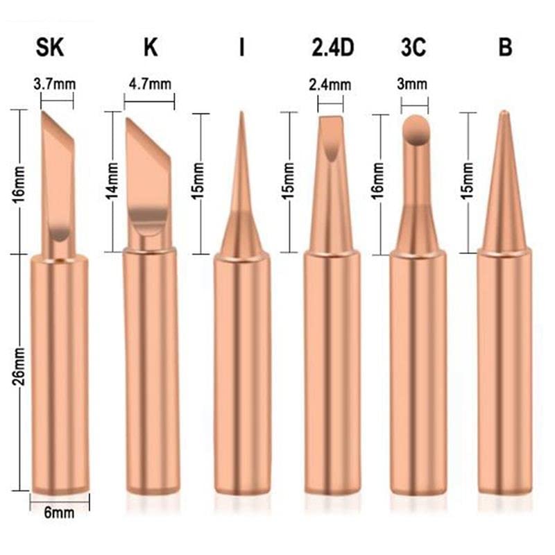 رؤوس كاوية لحام نحاسية 900M Copper Solder Tip 3 In 1