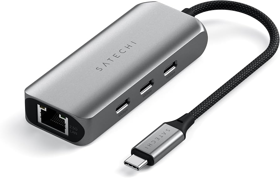 type-c  hub 4in1  with ethernet adapter 100mbps
