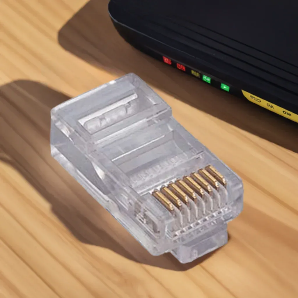 قاعدة نتورك رباعي مضيئة  rj45