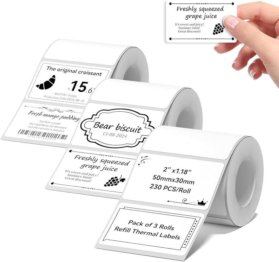 thermal gap paper B1- TT50*30/230white niimbot ستيكر