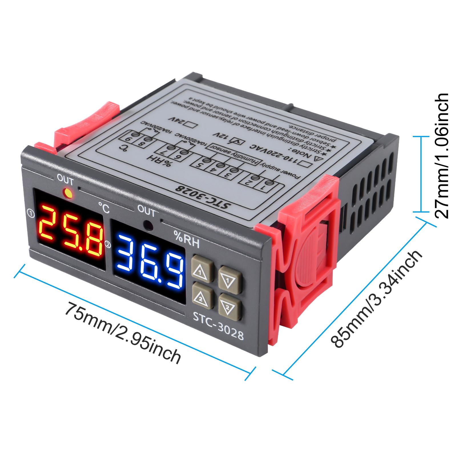 STC-3028 Digital Humidity and Temperature Control 12V منظم حرارة رقمي