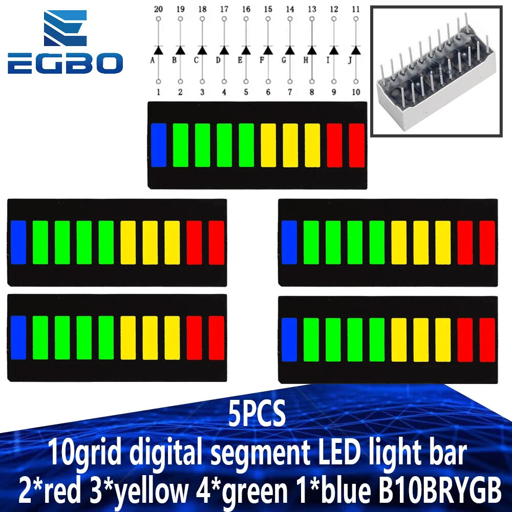 L9 EGBO 10grid digital segment LED  مؤشر ضوئي