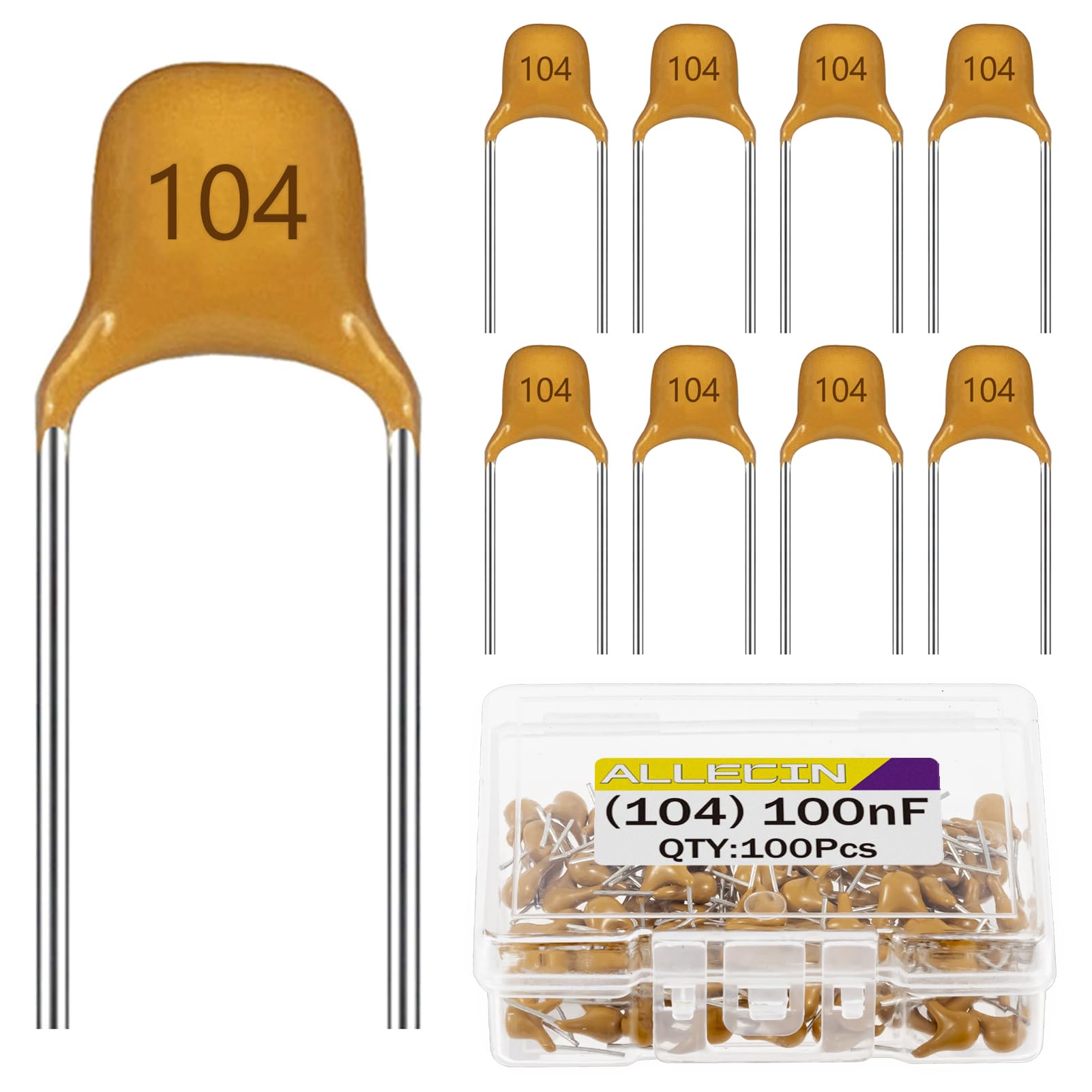 SW20-ceramic capacitor  100NF 104مكثف عدسي