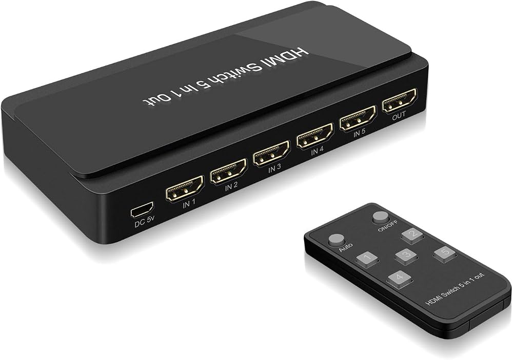 1080p  hdmi switch remot  5in1