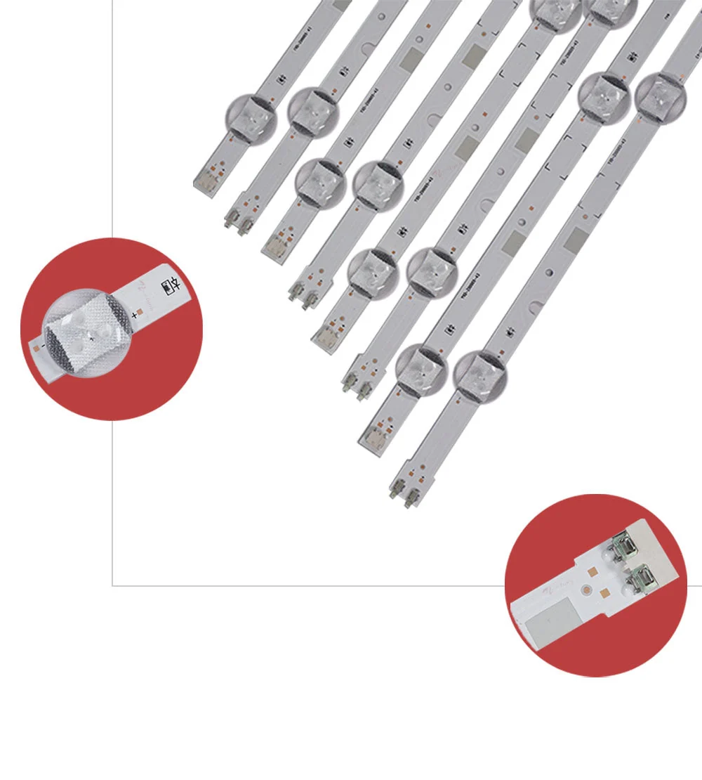 شريط اضاءة شاشة 43 سامسونج LED Backlight Strip 3+4 LED Samsung (4pcs)