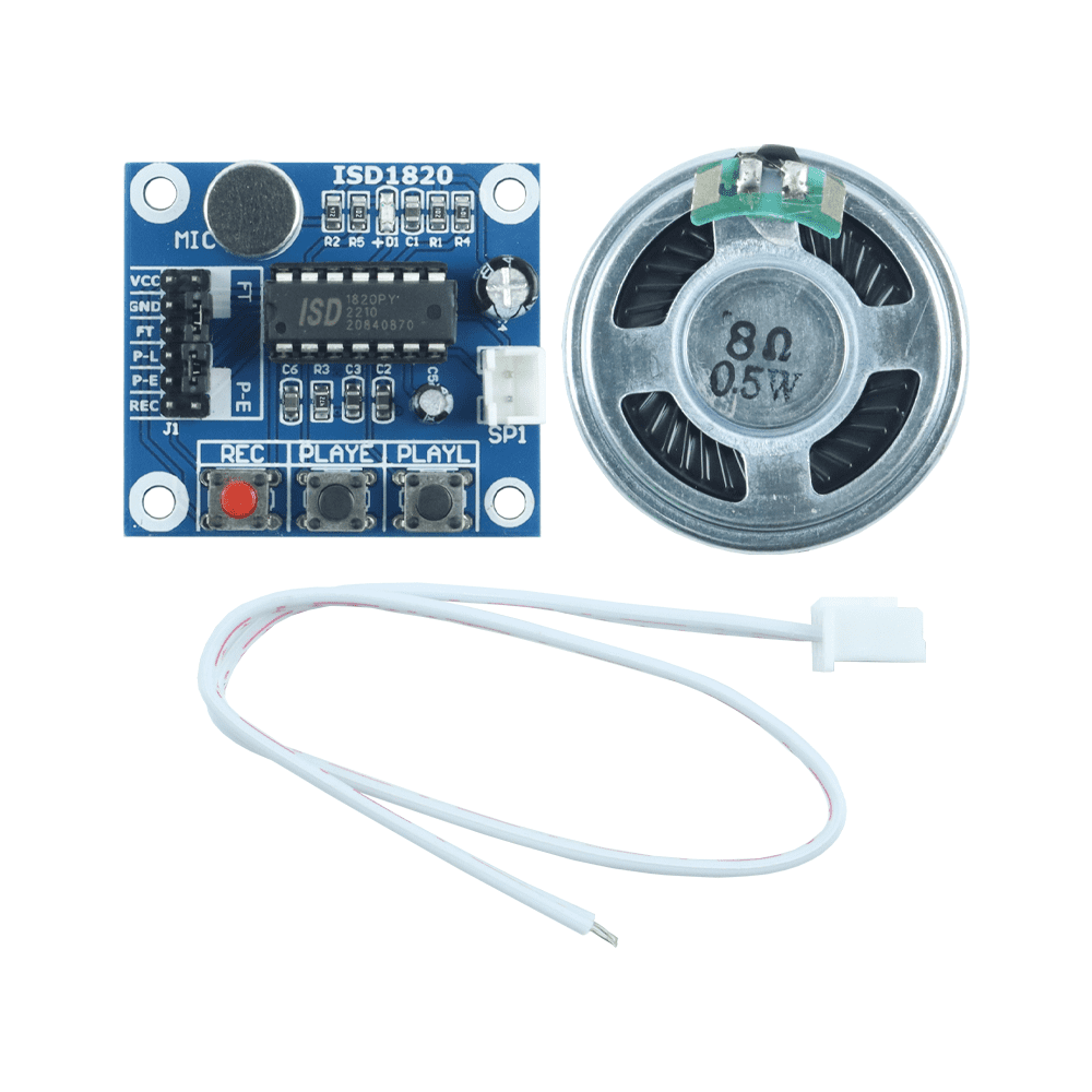 E12 ISD1820 Voice Board Module
Recording with Terminal لوحة تسجيل وإعادة تشغيل الصوت