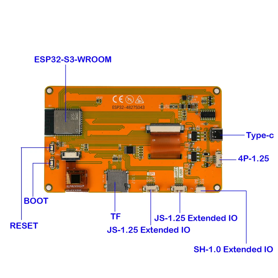 ESP32 Display 4.3-inch esp32-4827s043c
