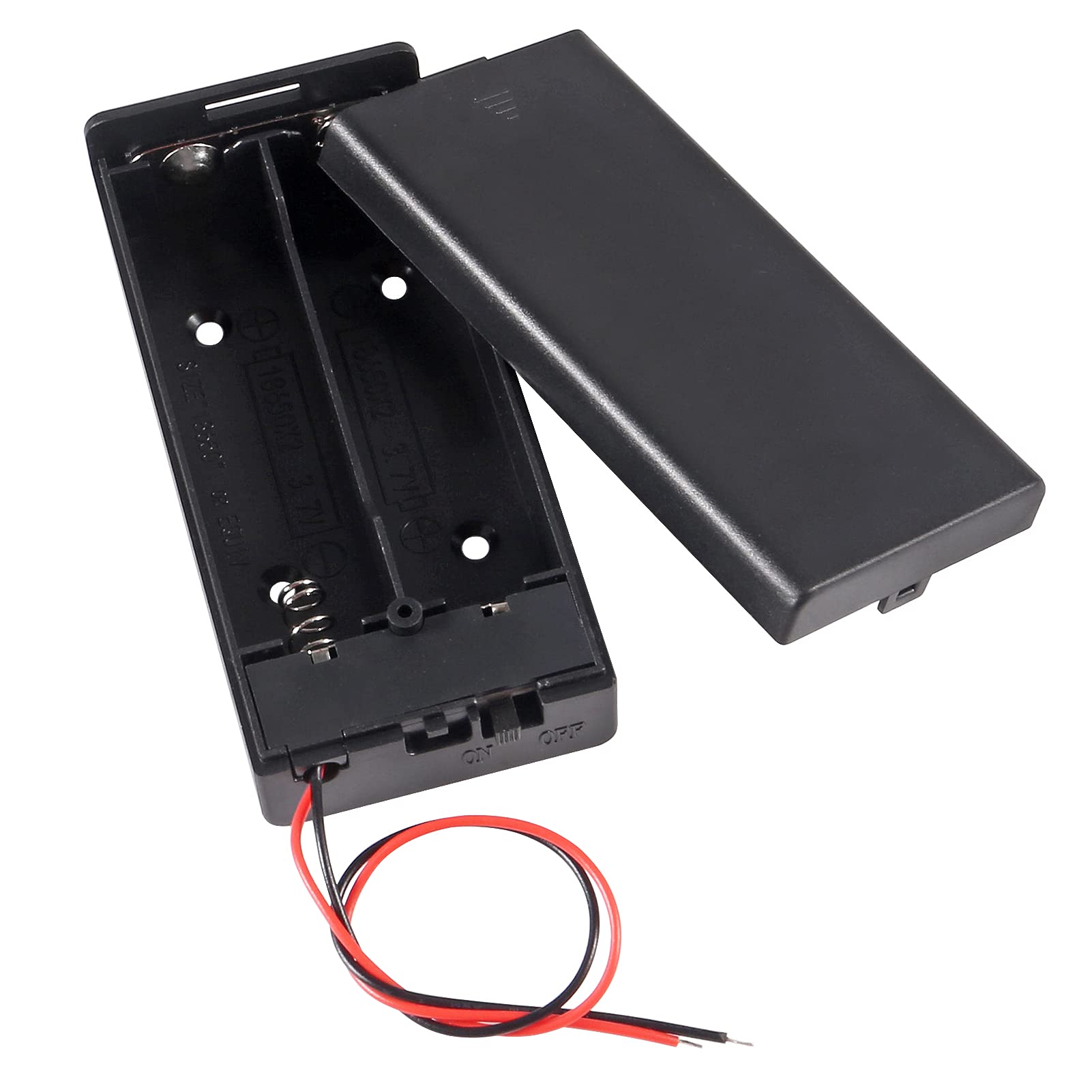 18650 Cell Box قاعدة بطاريات 18650 زوجية بالمفتاح