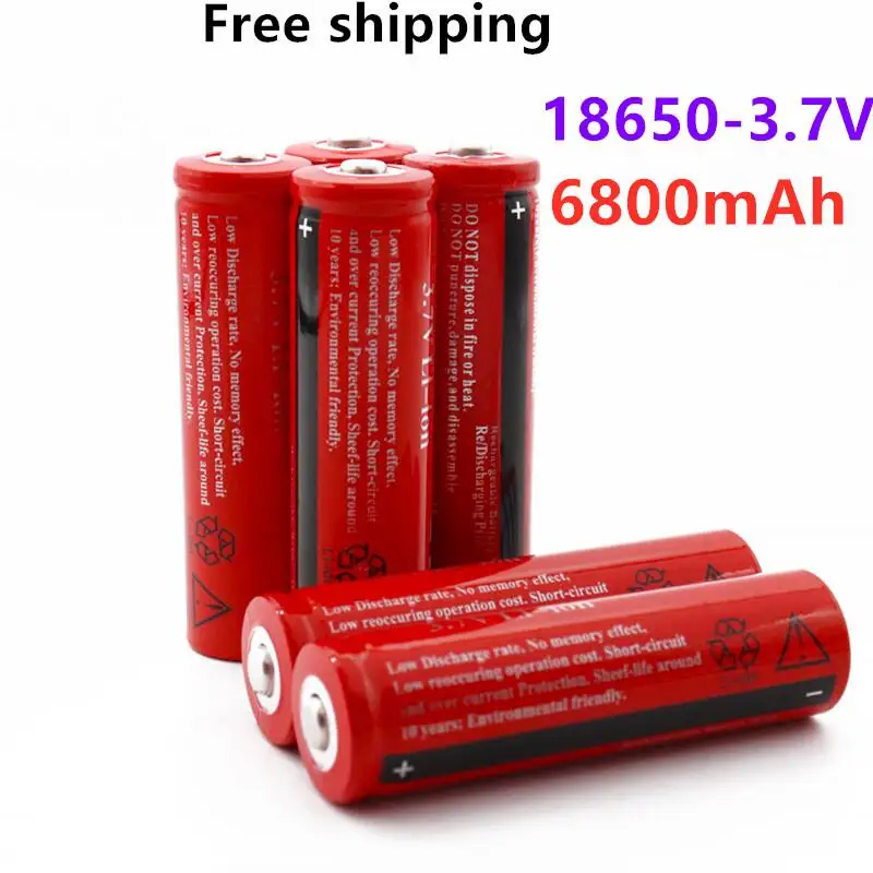 18650 battery 6800mah 3.7 v li ion