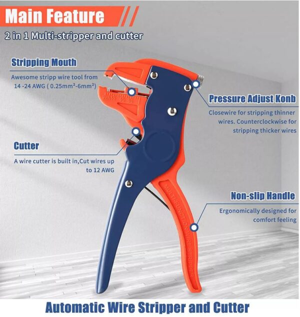 YTH-78-318 Self-Adjusting Wire Stripping/Cutting بينسة لقص وتقشير الاسلاك الكهربائية