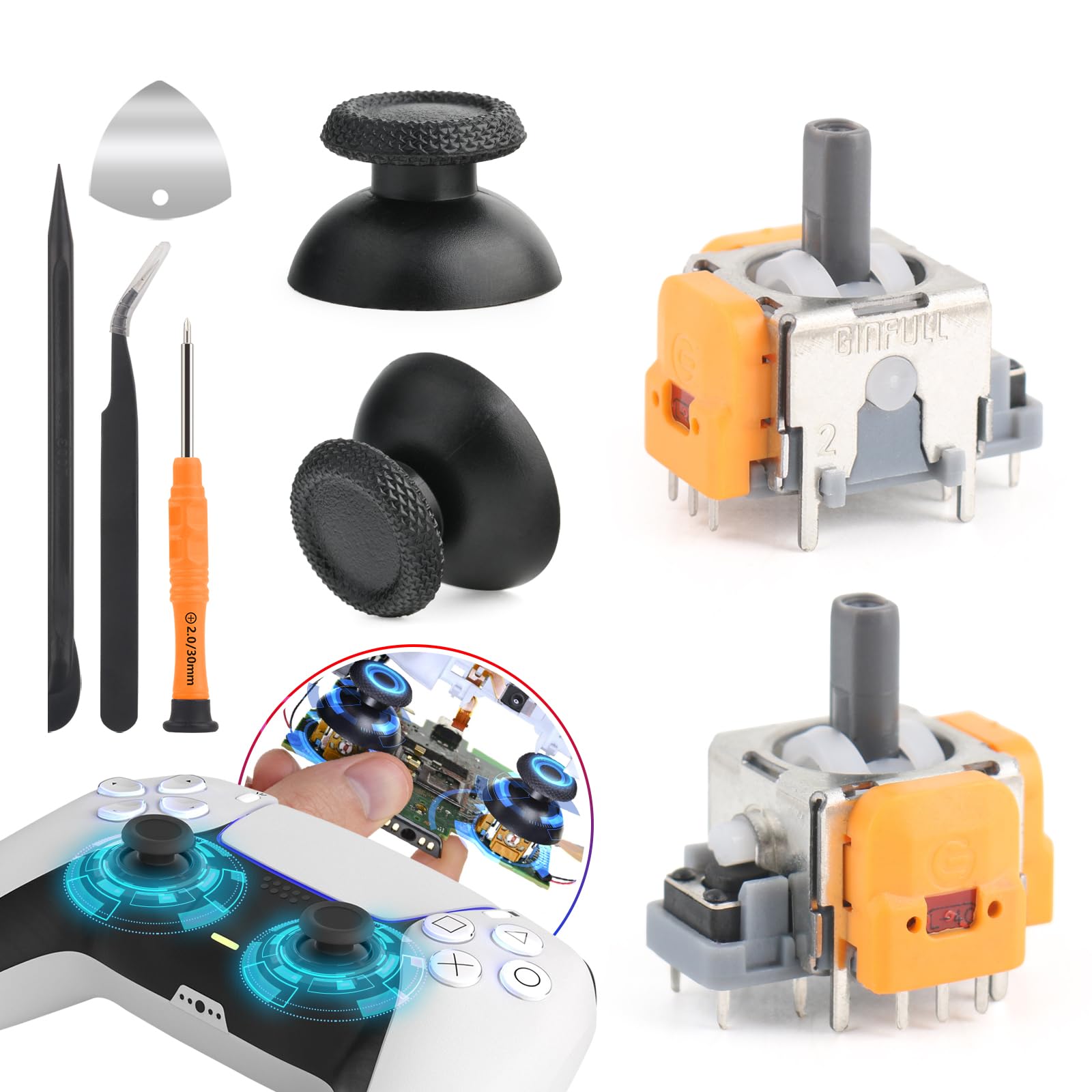 TO2-ps5 4.0 hall effect joystick مغنطسية