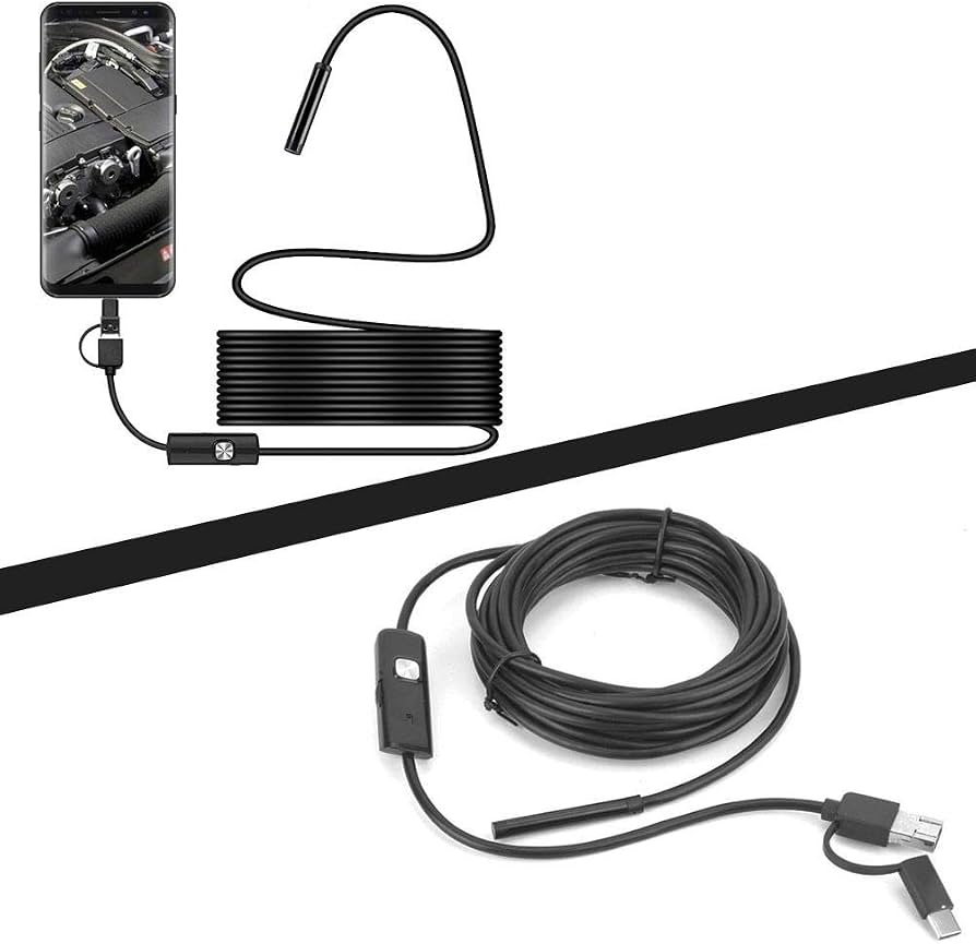 3in1 android/PC (USB-type c) 5.5mm 10m Limp Camera كاميرا لتصوير الاماكن الضيقة